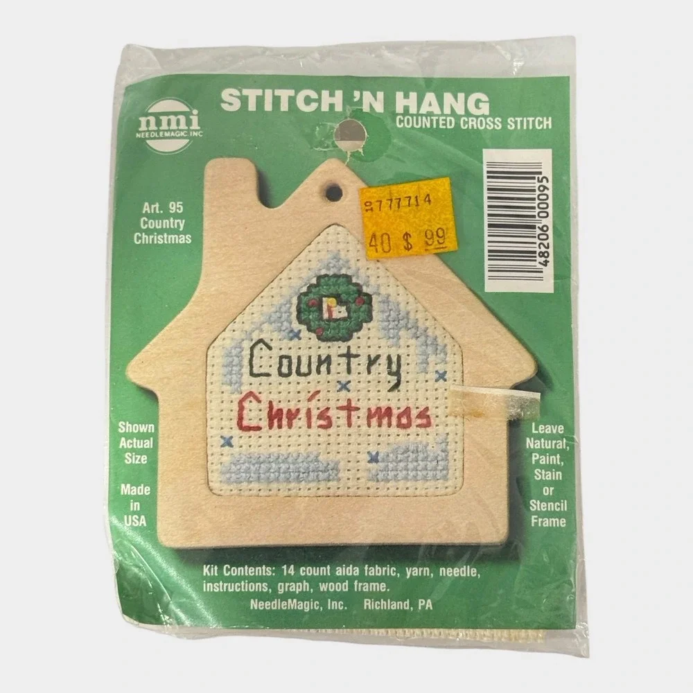 NeedleMagic Cross Stitch Kit Unisex OS Multi NEW Christmas Ornament Lot 3 NOS